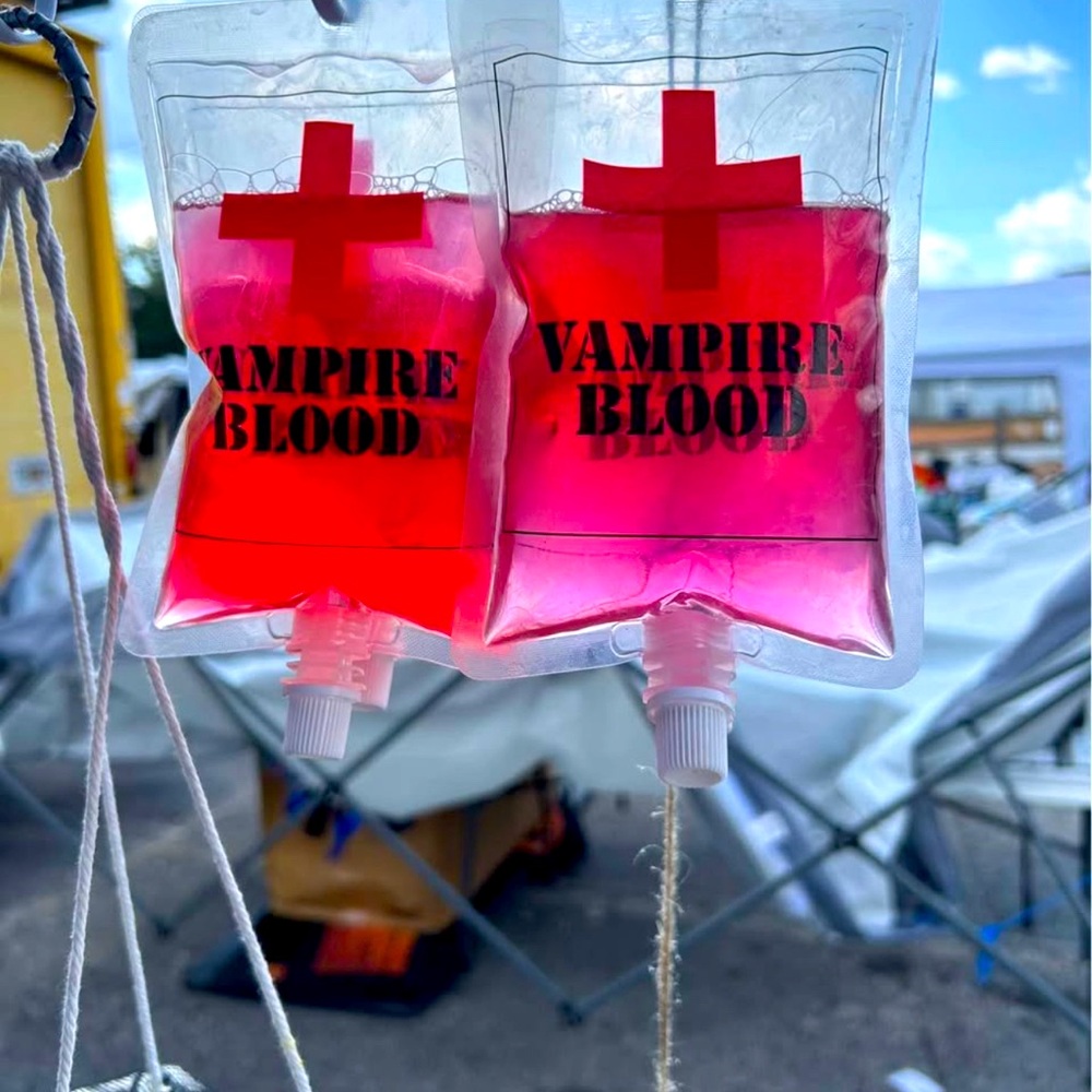 Hand made  Halloween home decor Vampire Blood Party Drink Bags, picture frames